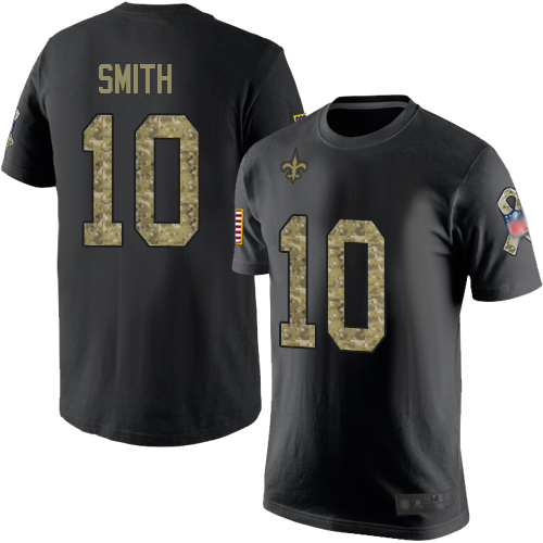 Men New Orleans Saints Black Camo Tre Quan Smith Salute to Service NFL Football #10 T Shirt->nfl t-shirts->Sports Accessory